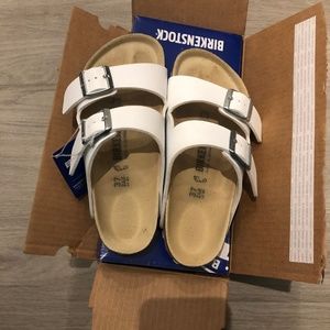 Birkenstock Arizona Birko-Flor White Sandal